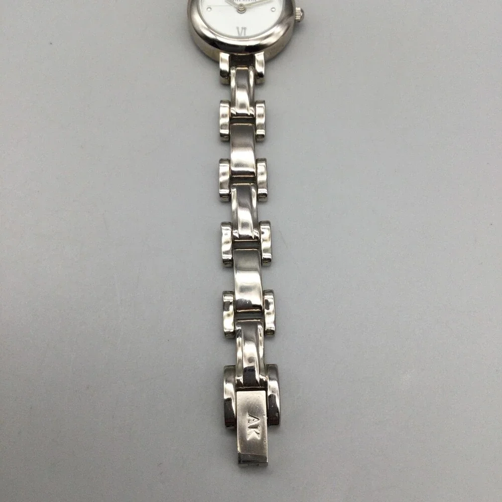 Anne Klein Womens Watch 22mm White Dial Silver Tone 10/6155 New Battery 6